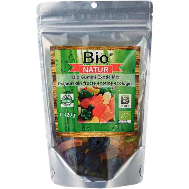 Drajeuri din fructe exotice ecologice, 120 g, Bio Natur