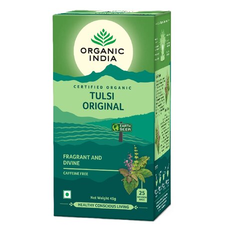 Ceai din busuioc sfant Tulsi Original, 25 plicuri, Organic India 730883