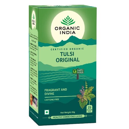 Ceai din busuioc sfant Tulsi Original, 25 plicuri, Organic India 730884
