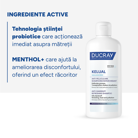 Sampon antimatreata cu efect racoritor Kelual Squanorm, 400 ml, Ducray 731058