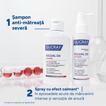 Spray antimatreata calmant Kelual DS Intensive, 100 ml, Ducray 731064