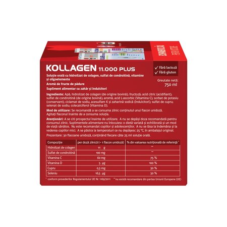 Pachet Kollagen 11.000 Plus, 30 flacoane+Glucozamina 1000 cu Curcuma, 60 comprimate, Doppelherz 731271