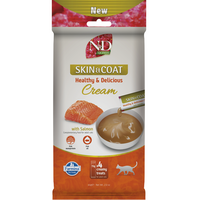 Recompense cremoase cu somon pentru pisici N&D Quinoa Skin & Coat, 4x15 g, Farmina