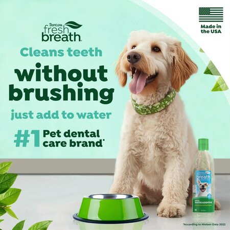 Apa de gura pentru caini Fresh Breath Aditiv, 473 ml, Tropiclean 731500