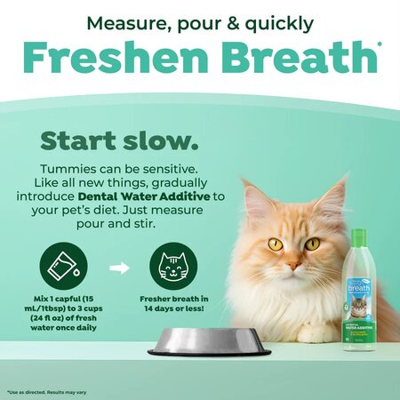 Apa de gura pentru pisici Fresh Breath Aditiv, 473 ml, Tropiclean 731513
