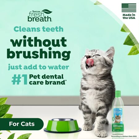 Apa de gura pentru pisici Fresh Breath Aditiv, 473 ml, Tropiclean 731511
