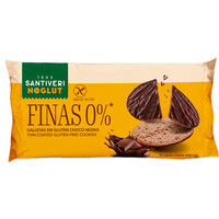 Biscuiti fini fara gluten cu ciocolata neagra, 88 g, Santiveri