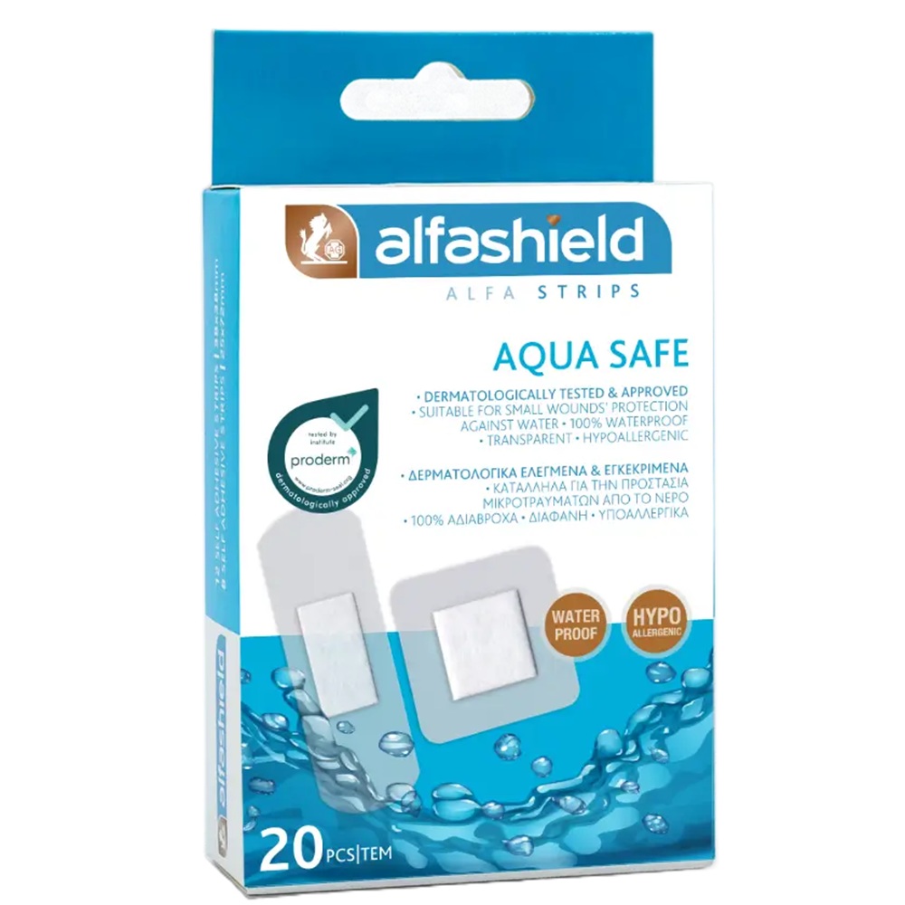 Plasturi pentru protectie rani minore Aqua Safe, 20 bucati, Alfashield