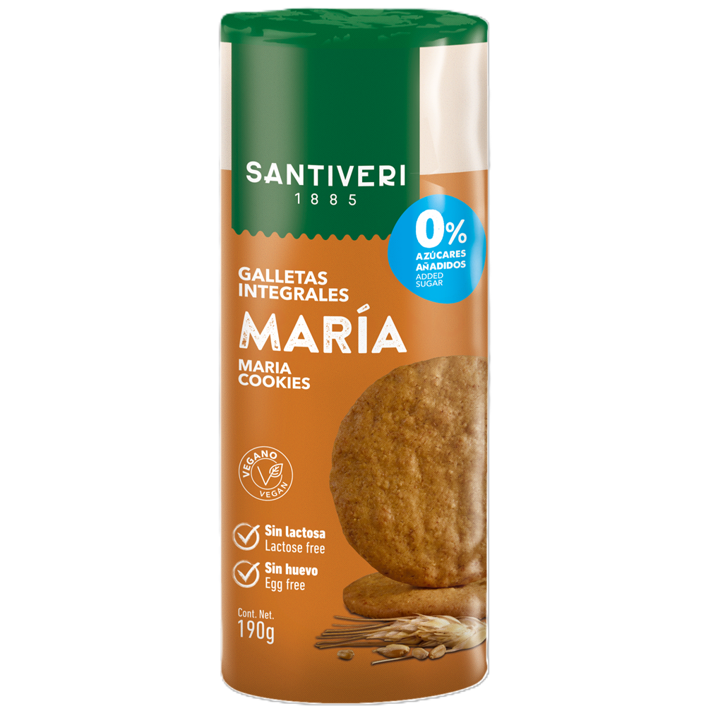 Biscuiti integrali Maria, 190 g, Santiveri