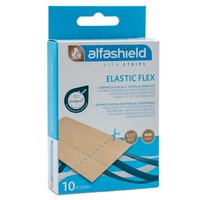 Plasturi pentru protectie rani minore Elastic Flex, 10x6 cm, 10 bucati, Alfashield