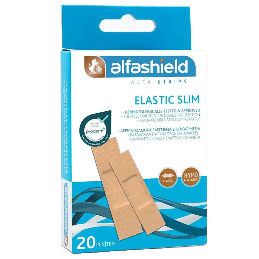 Plasturi pentru protectie rani minore Elastic Slim, 20 bucati, Alfashield