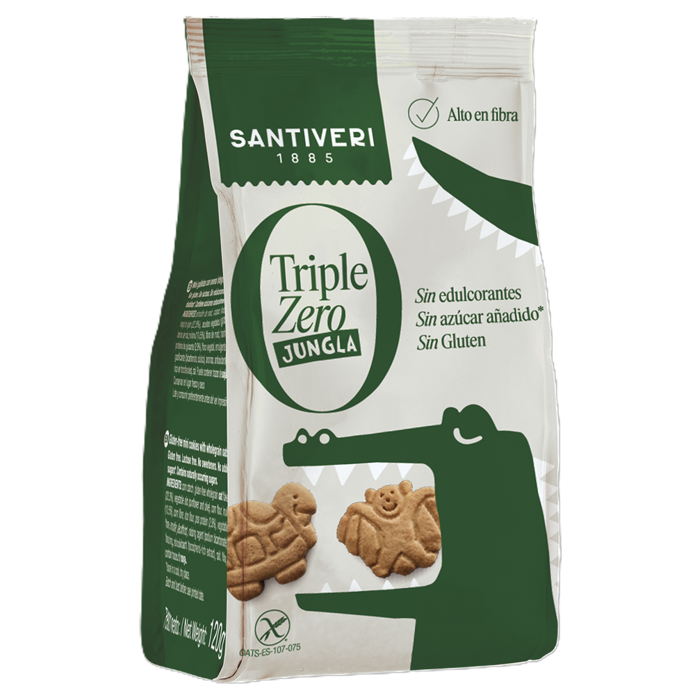 Biscuiti Jungla Triple Zero, 120 g, Santiveri