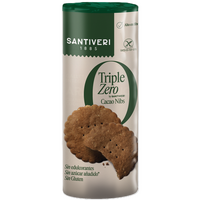 Biscuiti cu bucati de cacao Triple Zero, 210 g, Santiveri