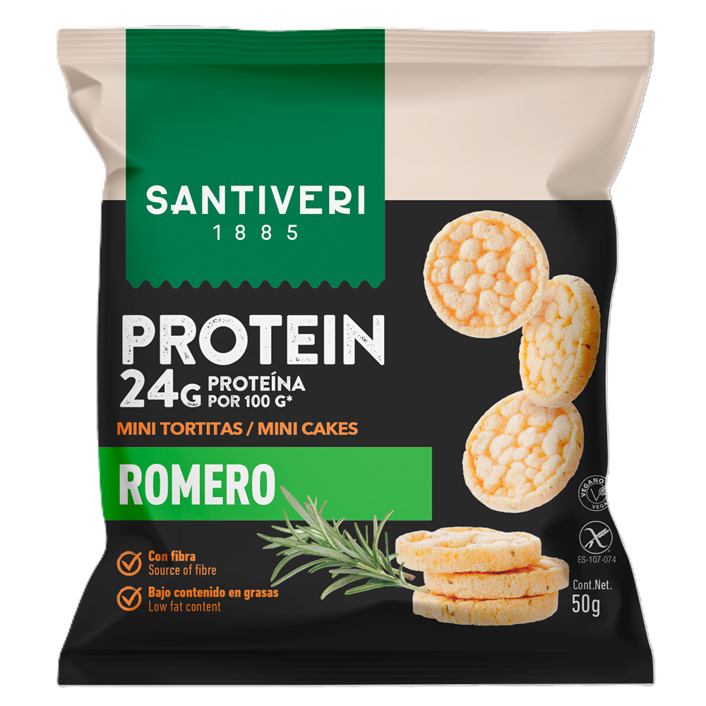 Mini rondele proteice cu rozmarin, 50 g, Santiveri
