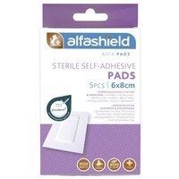 Plasturi pentru protectie rani Alfa Pads, 6x8 cm, 5 bucati, Alfashield