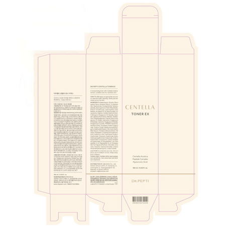 Toner hidratant cu centella asiatica, peptide si acid hialuronic, 180 ml, Dr. Pepti 734492