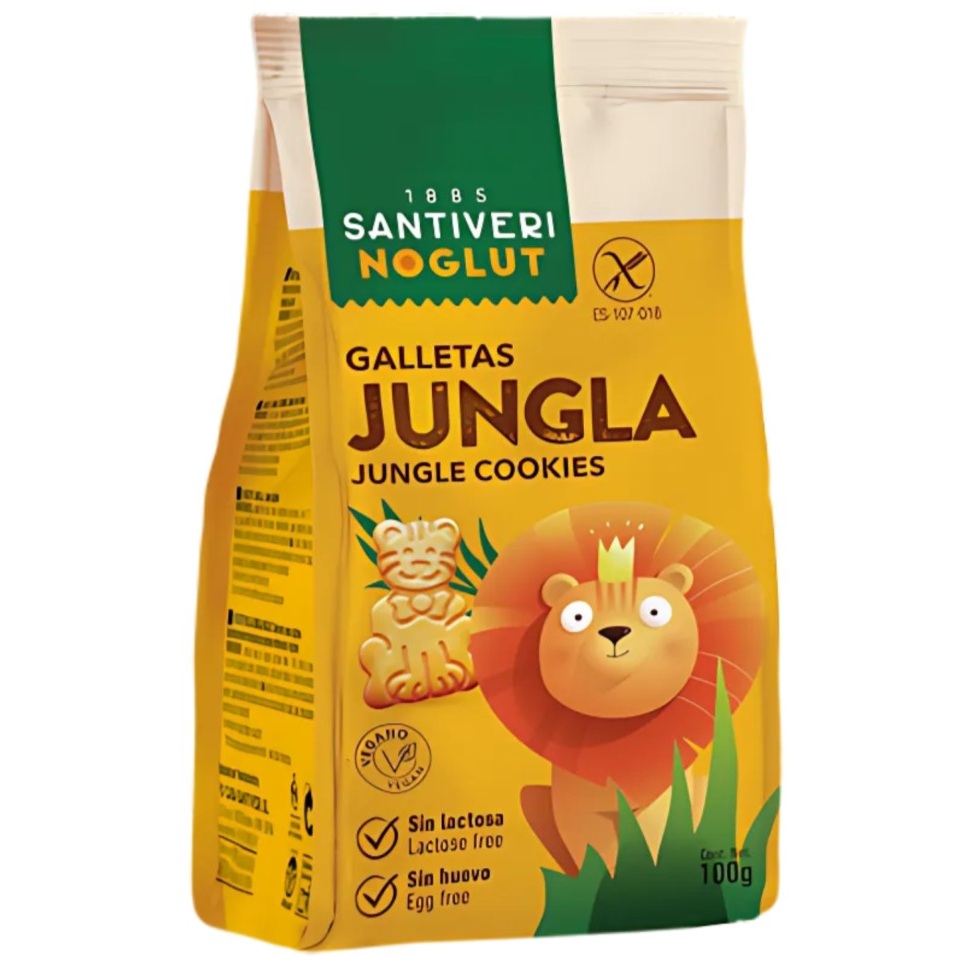 Biscuiti fara gluten Jungla, 100 g, Santiveri