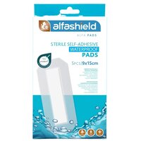 Plasturi pentru protectie rani Alfa Pads Waterproof, 9x15 cm, 5 bucati, Alfashield