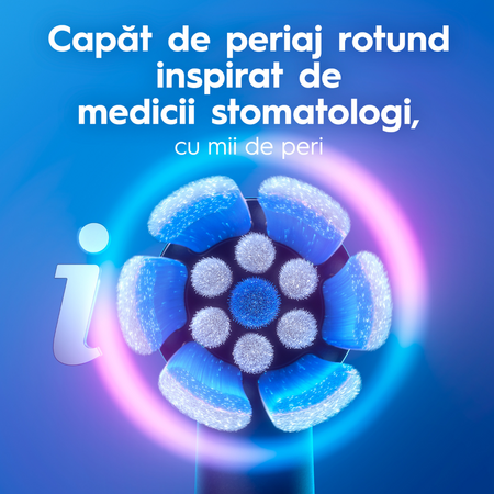 Periuta de dinti electrica roz cu trusa de voiaj iO2, 1 bucata, Oral-B 731903
