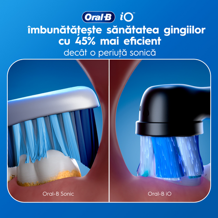 Periuta de dinti electrica roz cu trusa de voiaj iO2, 1 bucata, Oral-B 731895