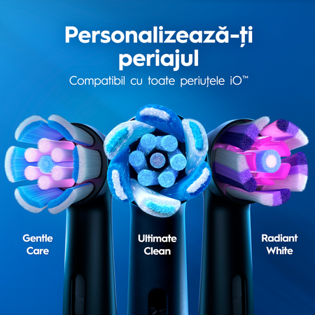 Periuta de dinti electrica roz cu trusa de voiaj iO2, 1 bucata, Oral-B 731902