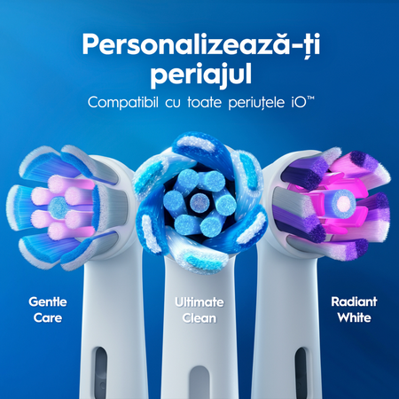 Periuta de dinti electrica roz cu trusa de voiaj iO3, 1 bucata, Oral-B 732165