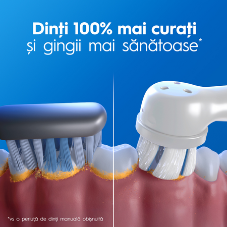 Periuta de dinti electrica roz cu trusa de voiaj iO3, 1 bucata, Oral-B 732160