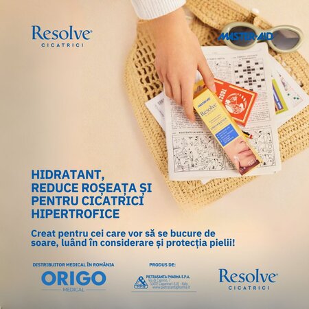 Crema si stick de fata cu protectie solara SPF50+ Resolve, 40 ml + 3.2 ml, Pietrasanta Pharma 743950