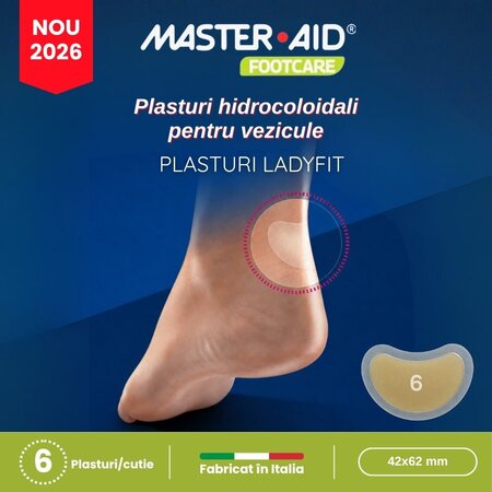 Plasturi hidrocoloidali sterili pentru basici Lady Fit Foot Care Master-Aid, 6 bucati, Pietrasanta Pharma 743932