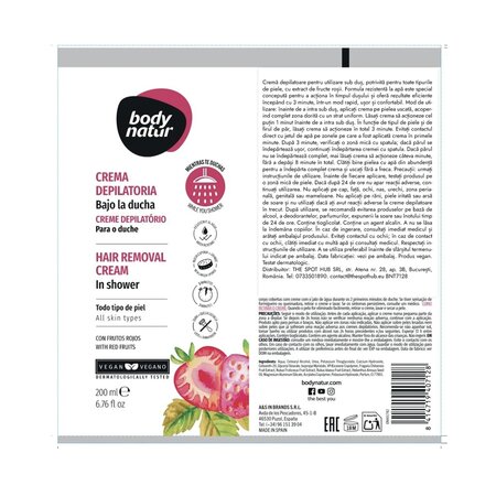 Crema depilatoare, 200 ml, Body Natur 733186