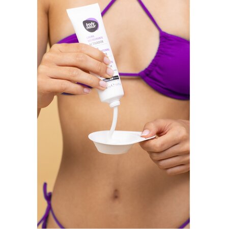 Crema decoloranta cu ulei de migdale pentru parul facial si corporal, 2x50 ml, Body Natur 733249