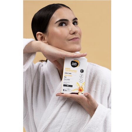 Benzi depilatoare cu extract de ovaz pentru parul facial, 12 bucati, Body Natur 733309