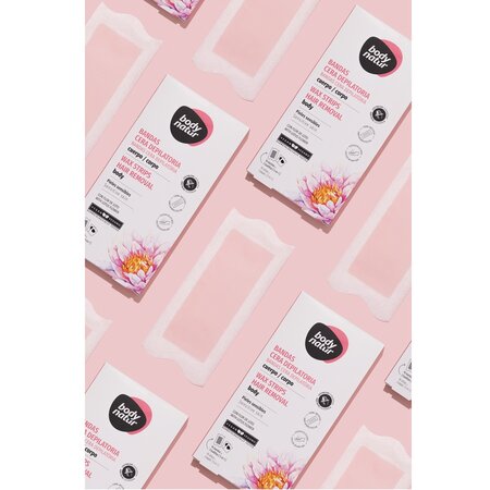 Benzi depilatoare cu floare de lotus pentru piele sensibila, 16 bucati, Body Natur 733323