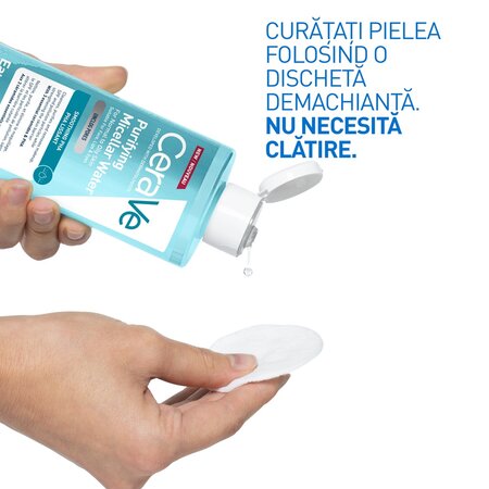 Apa micelara purifianta pentru ten normal si gras, 400 ml, CeraVe 733900