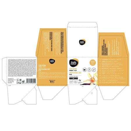 Ceara depilatoare cu vanilie pentru corp, 250 g, Body Natur 733347