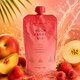 Piure pasteurizat cu mere, piersici, capsuni si zmeura Much Berry Mix, 180 g, Nutrino Lab 753844
