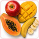 Piure pasteurizat cu mere, mango, papaya si banane Go Mango Mix, 180 g, Nutrino Lab 753843