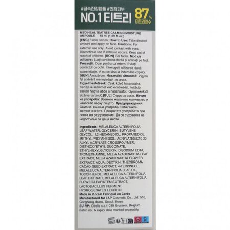Ser de fata Teatree Calming Moisture Ampoule, 40 ml, Mediheal 733597