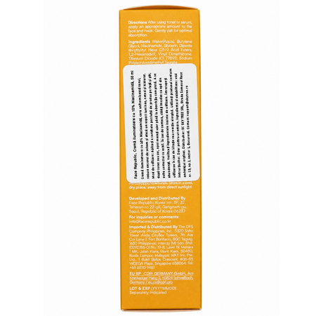 Crema de fata iluminatoare cu 10% niacinamida Vita Radiance, 50 ml, Face republic 733680