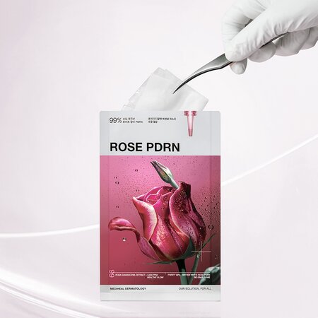 Masca tip servetel Rose PDRN Essential Sheet Mask Healthy Glow, 24 ml, Mediheal 733875