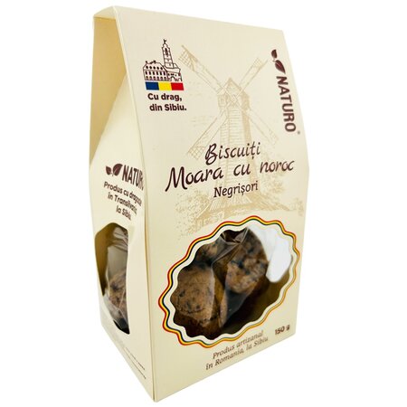 Biscuiti cu ciocolata si vanilie Negrisori Moara cu Noroc, 150 g, Naturo 735406