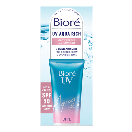 Crema de fata cu protectie solara SPF 50 Aqua Rich, 50 ml, Biore 733973