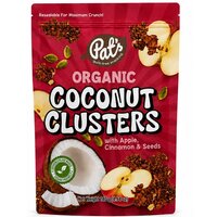 Gustare crocanta organica cu mar si scortisoara, 140 g, Pat's