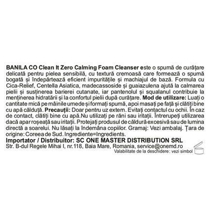 Spuma de curatare calmanta Clean it Zero Calming, 150 ml, Banila Co 734167