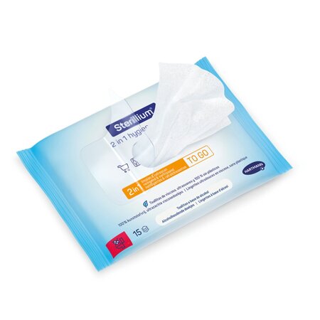 Servetele dezinfectante 2 in 1 Sterilium, 15 bucati, Hartmann 734253