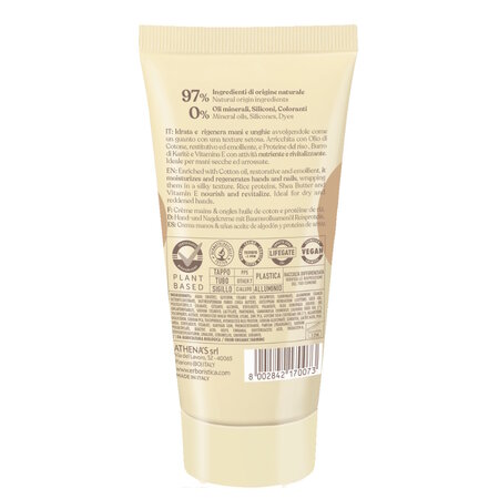 Crema de maini cu ulei de bumbac si proteine de orez, 75 ml, L'Erboristica 710595