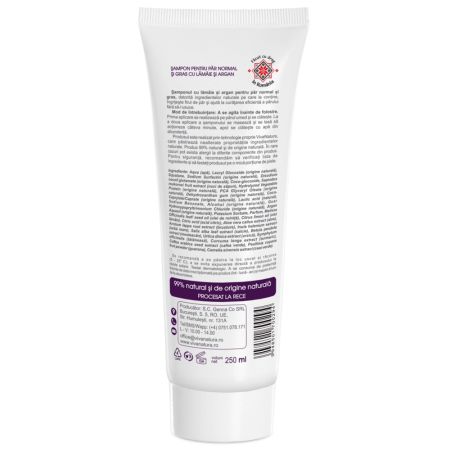 Sampon pentru par normal si gras cu lamaie si argan, 250 ml, Vivanatura 709969