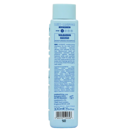 Sampon hidratant pentru par uscat Hydrate, 100 ml, Hairmate 734449