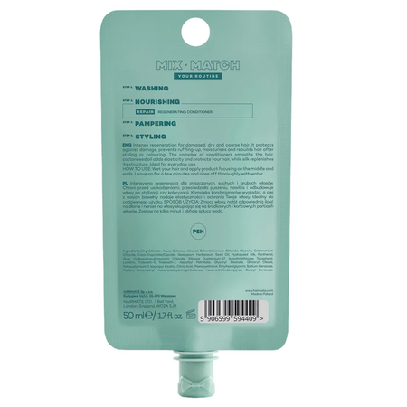 Balsam regenerant cu pantenol pentru par deteriorat Repair, 50 ml, Hairmate 734509