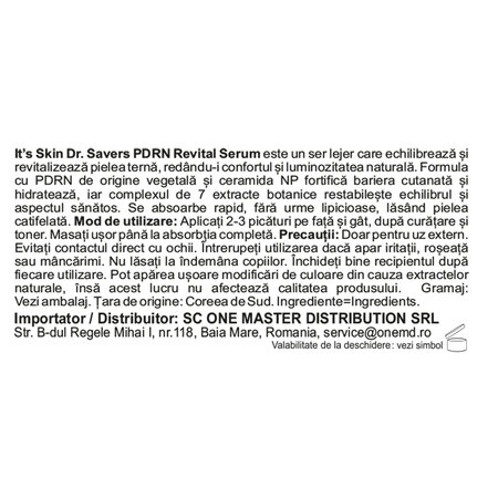 Ser de fata Dr. Savers PDRN Revital, 30 ml, Its Skin 734581